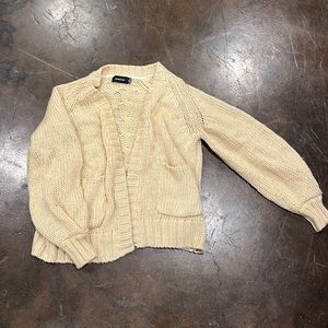 Mink pink chunky knit sweater